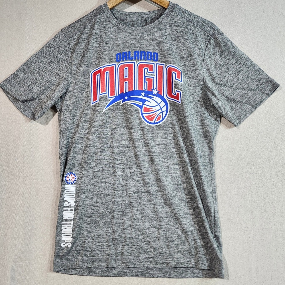 Orlando Magic NBA Basketball T-Shirt Fanatics Hoops For‎ Troops Gray Men Small